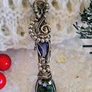 Colgante VIP · Ópalo Negro y Zafiro Azul con certificado en Plata de Ley 925