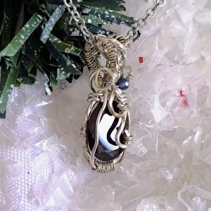 Colgante Mini · Granate y Zafiro en Plata de Ley