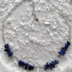 Collar artesanal de Plata de Ley con Lapislázuli Natural