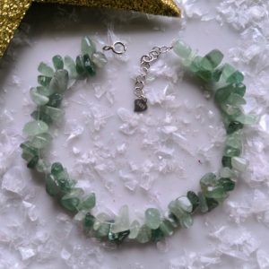 Pulsera de Ágata color Jade con Plata de Ley 925