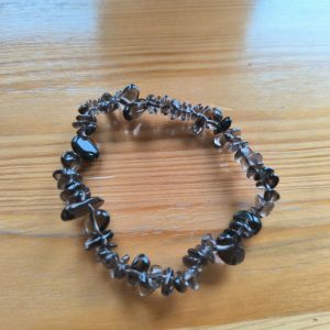 Pulsera elástica de Cuarzo Ahumado Natural