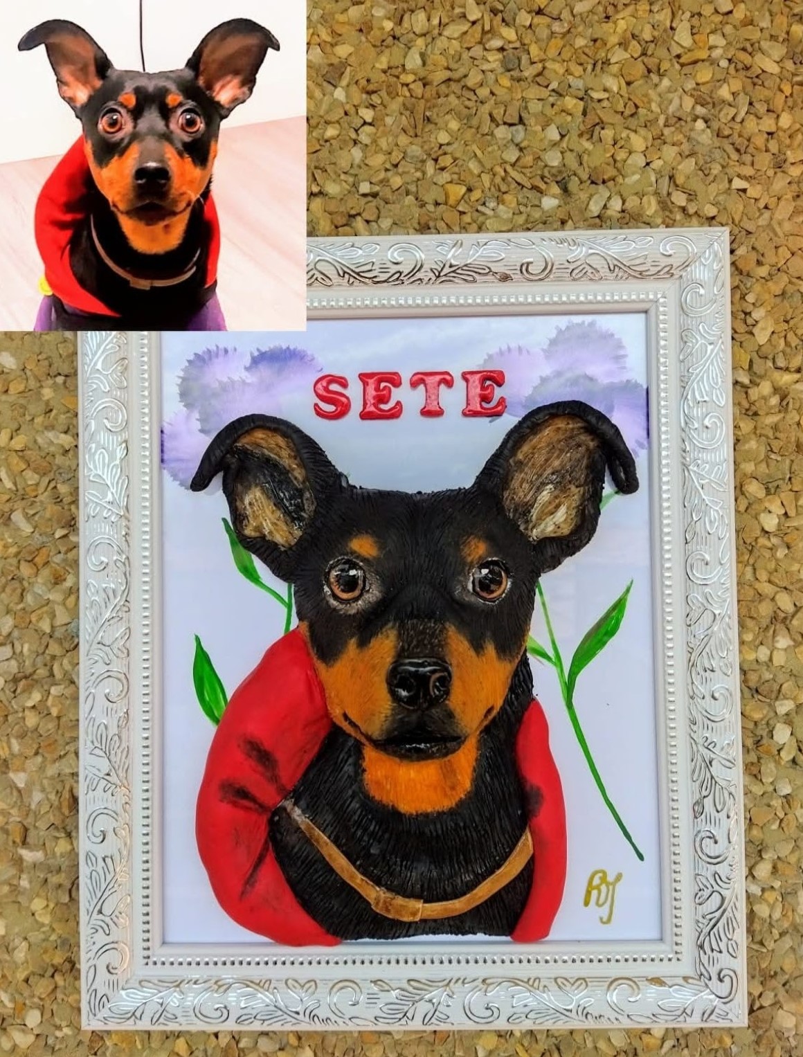 RETRATO REALISTA DE MASCOTA EN CUADRO 3D - Imagen 3