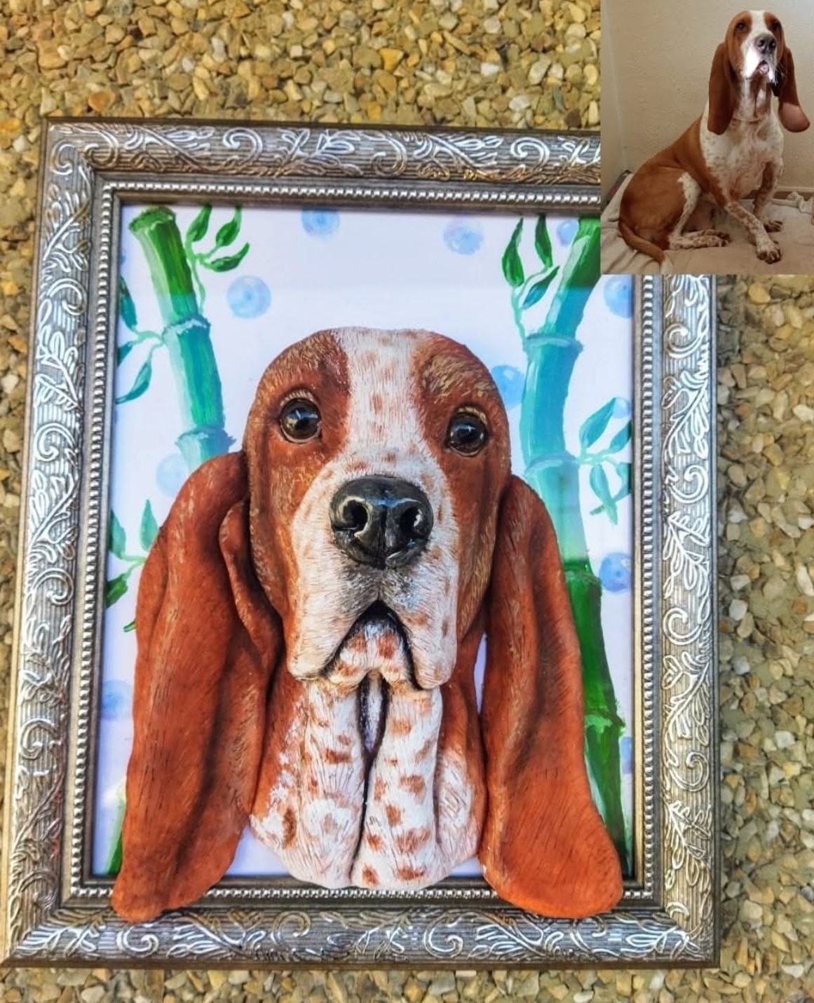 RETRATO REALISTA DE MASCOTA EN CUADRO 3D
