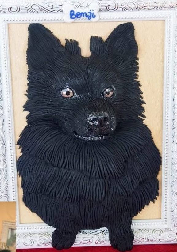 RETRATO REALISTA DE MASCOTA EN CUADRO 3D