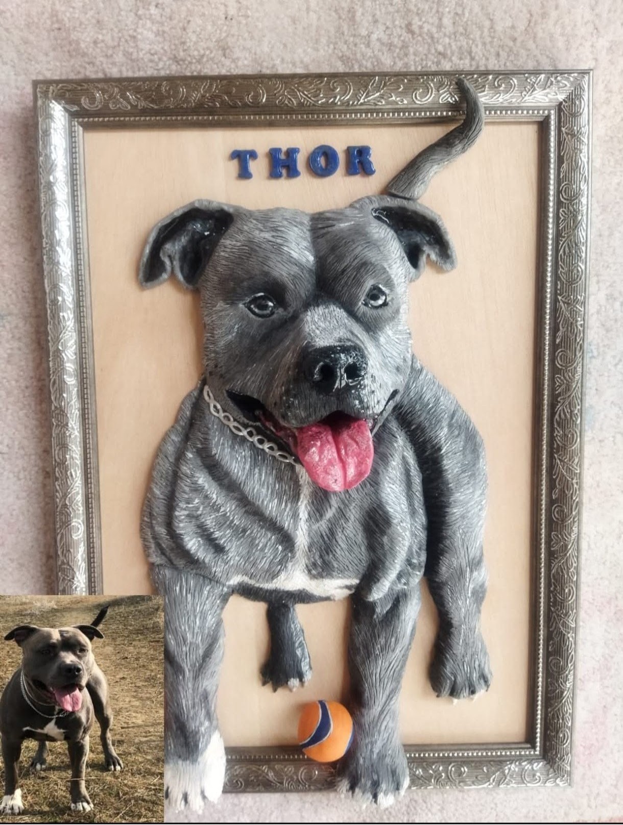 RETRATO REALISTA DE MASCOTA EN CUADRO 3D - Imagen 2