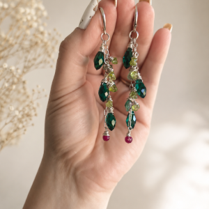 Pendientes Aitana, de Cuatro Piedras Naturales Diferentes  | Colección Primavera
